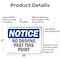 Signmission No Driving Past This Point OSHA Notice Sign, Aluminum, 10in W x 7in L, 2PK OS-2PACK-NS-A-710-L-14495 - alternate 6
